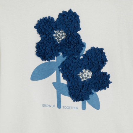 Avis T-shirt à motif fleuri bleu fille OKAIDI 3