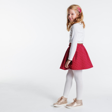 Jupe Velours Côtelé Gap Kids Rose Vif/rouge - Taille 10 - Neuve Avec étiquette - Motifs Flocons