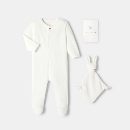 Avis Pack cadeau naissance : pyjama avec doudou et cartes étapes ABSORBA 1