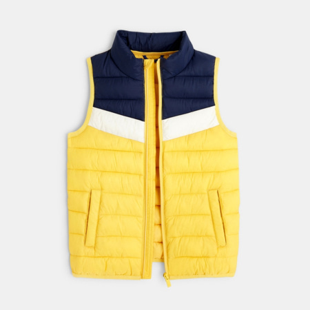 Avis Doudoune sans manches colorblock jaune garçon OKAIDI 3