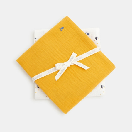 Avis Langes en gaze de coton bateaux et uni (lot de 2) OBAÏBI 1