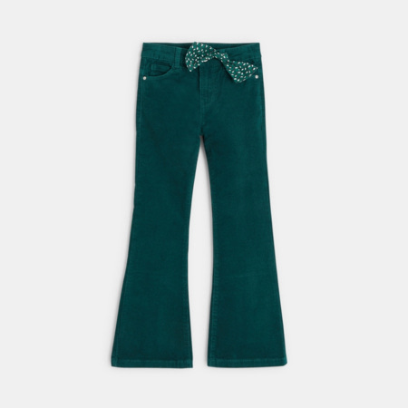 Jupe Fille 12 Ans - Velours Côtelé Rouge Okaidi - Style Genou - Avec Ceinture - état Comme Neuf
