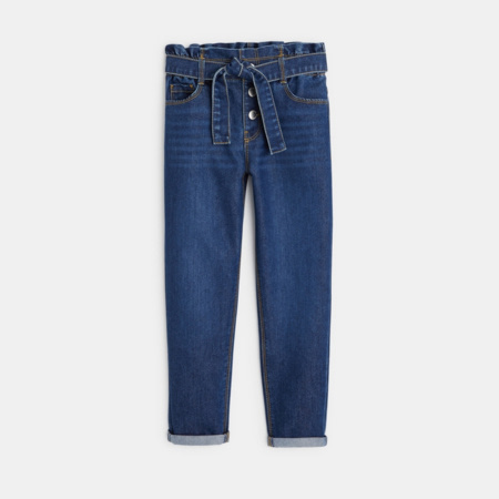 Avis Jean mom à ceinture amovible bleu fille OKAIDI 2