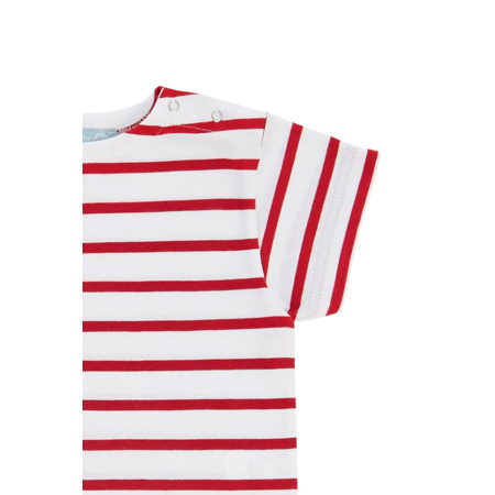 Avis Marinière "Hoëdic" Baby - coton léger - Blanc/Braise ARMOR-LUX 2