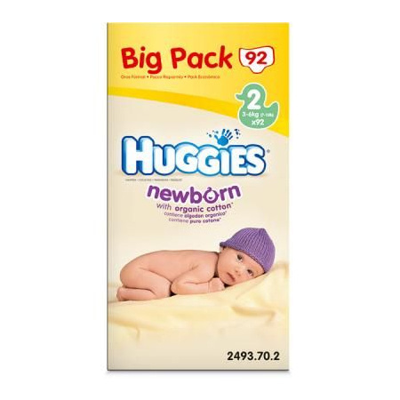 HUGGIES Newborn T2 3 6 kg VALUE BOX de 100 couches HUGGIES : Comparateur,  Avis, Prix