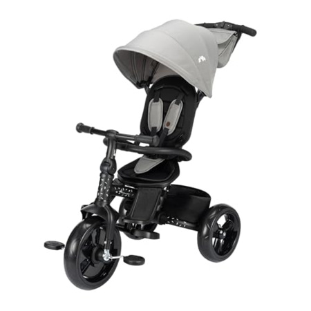 Tricycle Bébé Évolutif 4 En 1 - Poignée Réglable - Garde-corps - Dossier Respirant - Noir - De 1 à 5 Ans