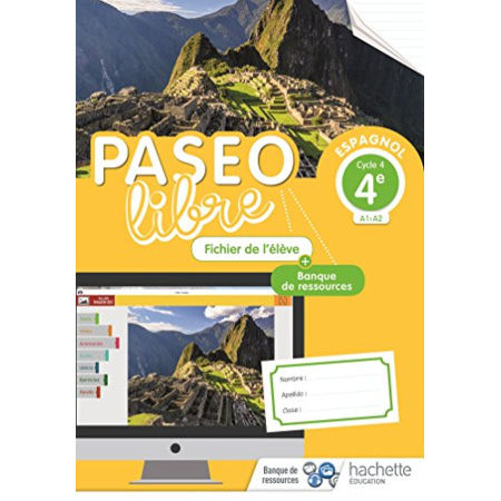 Avis Paseo libre Espagnol 4e - Fichier de l'élève - Éd. 2018 Hachette Éducation 1