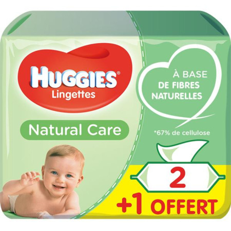 Lingettes Natural Care HUGGIES : Comparateur, Avis, Prix