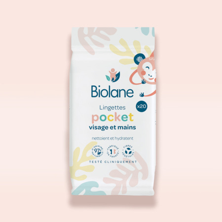Lingettes bébé Bio à l'eau BIOLANE : le paquet de 54 lingettes à