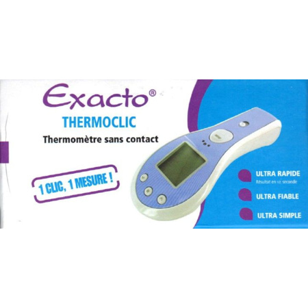 Exacto Thermoduo Thermomètre Auriculaire/Frontal  Sans Contact bébé Enfants ROSE 