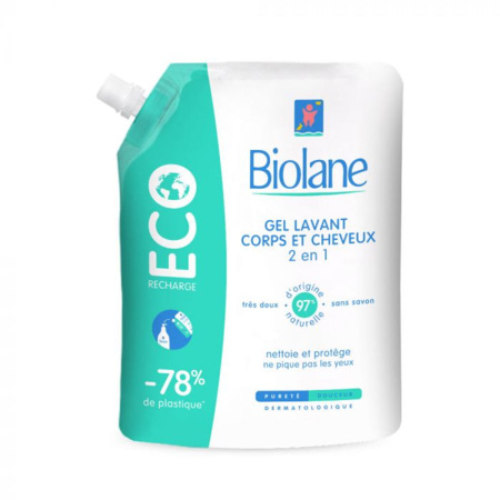 Ecorecharge Gel lavant corps et cheveux Bio BIOLANE 1
