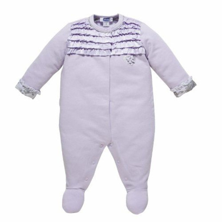 Chicco Grenouillère Hiver Chenille Bébé Garçon - Pieds Pantoufles Et Ouverture Entrejambe