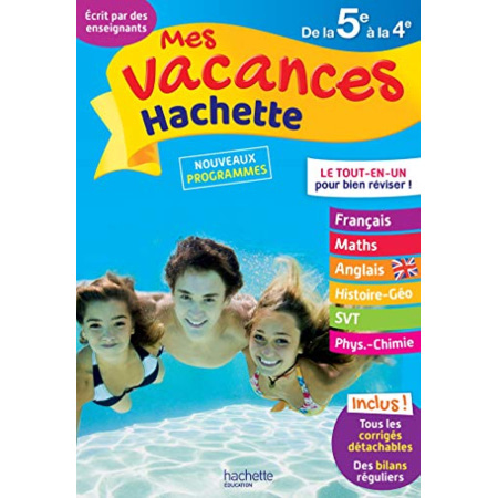 Avis Mes Vacances Hachette - De la 5e à la 4e - Cahier de vacances 2022 Hachette Éducation 1