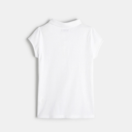 Avis Polo uni blanc fille OKAIDI 2