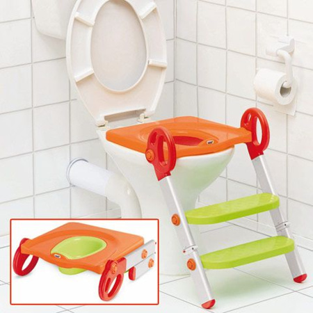 Réducteur de Toilette pour Enfant avec Escabeau Pliable et