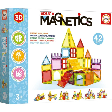 NAETANY Blocs Magnétiques 42 Pièces – Construction 3D Montessori – éducatif Et Créatif – Dès 3 Ans