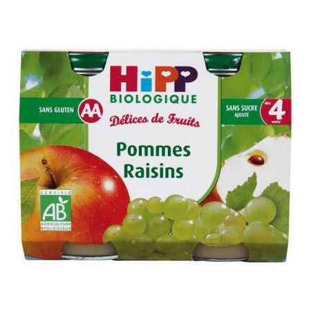 Pommes Raisins 2 Pots X 190g 4 Mois Comparateur Avis Prix Consobaby