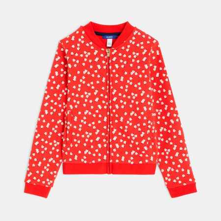 Avis Teddy zippé en molleton imprimé rouge fille OKAIDI 2