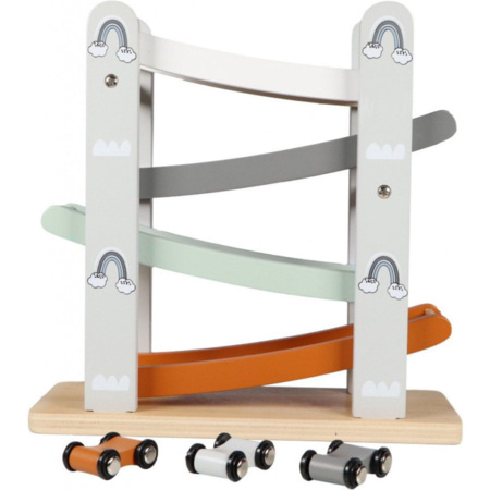 Jacootoys Rampe de Voiture en Bois Jeu de Course en marbre Piste de Course Racer Jouet Ensemble Cadeau pour Enfants garçons Filles en destockage et reconditionné chez