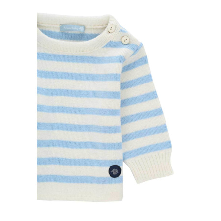 Avis Pull marin rayé "Fouesnant" Baby - Nature/Reflet ARMOR-LUX 2