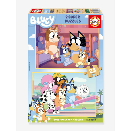 Lot de 2 super puzzles bois Bluey Educa : Comparateur, Avis, Prix