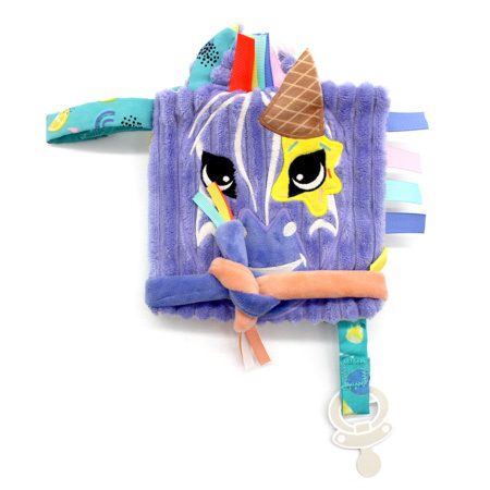 Les Déglingos Zainetto 32 Cm Kiprokos Lo Zebre, Scuola Unisex-Adulto, Viola, Enfant