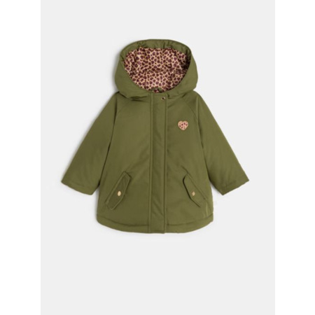 Parka doublure gilet amovible léopard bébé fille