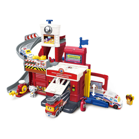 VTech Tut Tut Bolides – Super Caserne De Pompiers Avec Suzie, Circuit 2 Niveaux, 4 Zones Magiques, Dès 2 Ans (français)