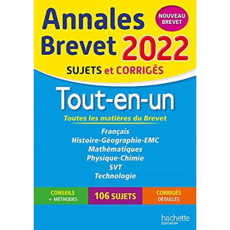 Avis Annales BREVET 2022 Tout-en-un Hachette Éducation 1