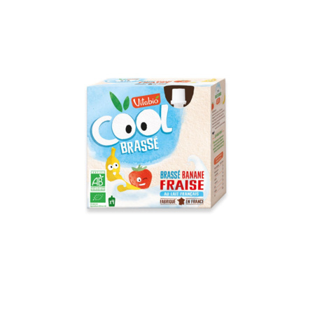 Babybio Gourdes Brassé Nature Sucré - Lait Fermenté Bio - 4x85g - Dès 6 Mois - Fabriqué En France
