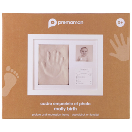 Kit Empreintes Bébé Keep'Love – Cadre Bois FSC + 5 Papiers Cartonnés, Technologie Sans Encre | Cadeau Naissance Souvenir Pour Mains Et Pieds De Bébé