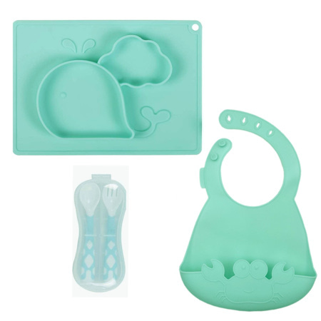 Set De Bavoirs En Silicone Lässig Pour Bébé - Bavoir Avec Bac De Récupération, Lavable Au Lave-Vaisselle - Happy Rascals Smile