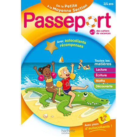 Avis Passeport - De la Petite à la Moyenne Section 3/4 ans - Cahier de vacances 2023 Hachette Éducation 1