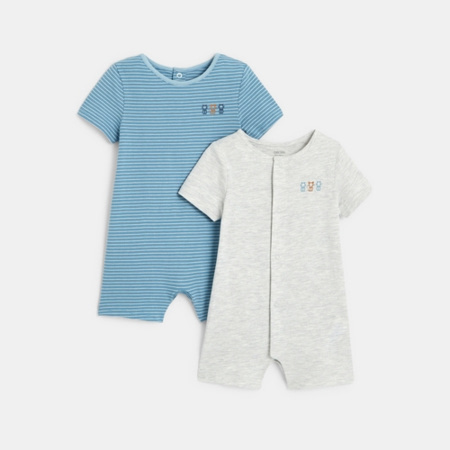 Avis Combi courte jersey unie et rayée (lot de 2) OBAÏBI 1