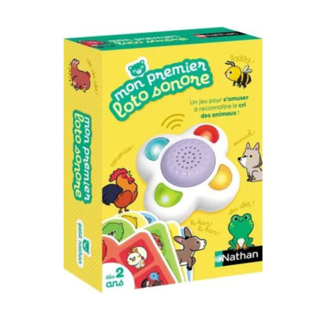 Nathan Mi Primera Lotería De Sonido – Juego De Mesa Electrónico Para Reconocer Sonidos De Animales, Multicolor, Para Niños A Partir De 3 Años