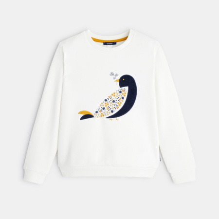 Sweat Jacadi Blanc Motif Drapeaux Pour Fille 10-12 Ans - Occasion En Très Bon état