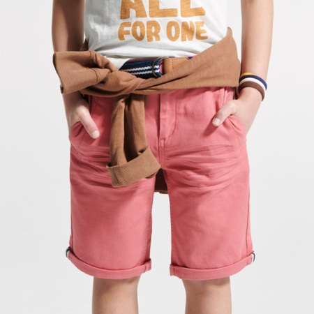 Bermuda slim en toile unie rose gar on OKAIDI Comparateur Avis