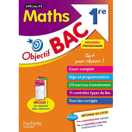 Avis Objectif Bac SPECIALITE Maths 1re Hachette Éducation 1