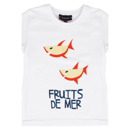 Avis T-shirt "fruits de mer" Kids - coton léger - Blanc Imp. Fruits De Mer ARMOR-LUX 3