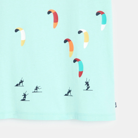 Avis T-shirt over size motif kitesurf bleu garçon OKAIDI 3