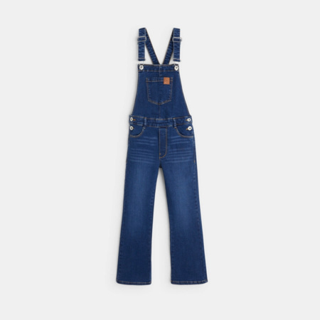 Salopette Jean Fille Next Taille 12 Ans - Délavée Bleu Foncé, Longueur Jambe 25, Occasion Très Bon état