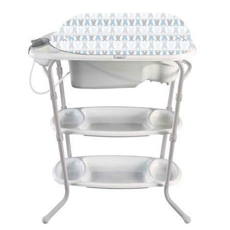 FORMULA BABY Table à langer pliante blanche - baignoire et tuyaux vidange  inclus