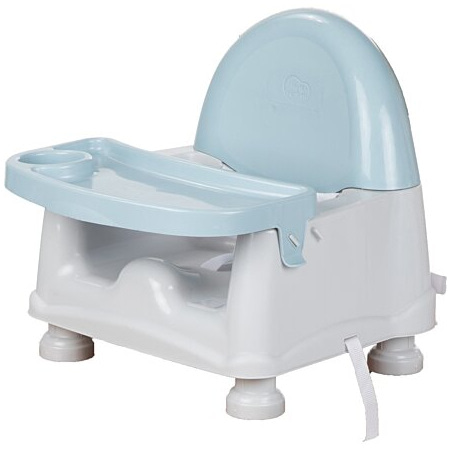 MEYAGOT Rehausseur De Chaise Enfant Portable Gris 32x32x8 Cm - Coussin Rehausseur Bébé Avec Sangles Sécurité, Cuir PU Imperméable, Idéal Repas & Voyage