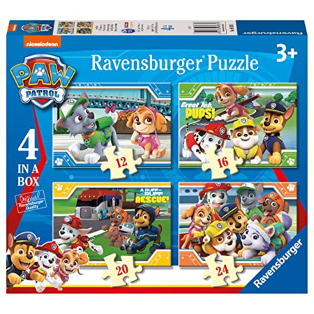 Puzzle - Pat'Patrouille - 12, 16, 20 et 24 pièces RAVENSBURGER :  Comparateur, Avis, Prix