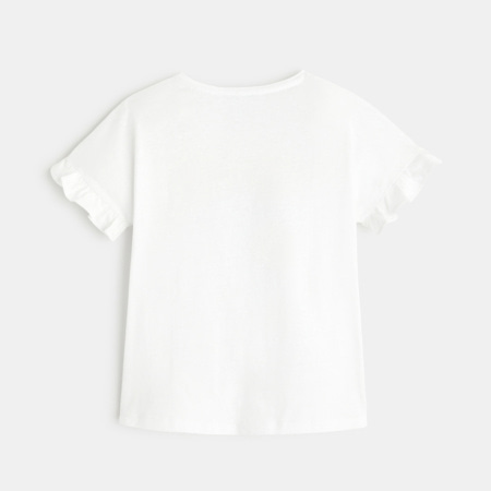Avis T-shirt papillon fleurs relief blanc fille OKAIDI 4