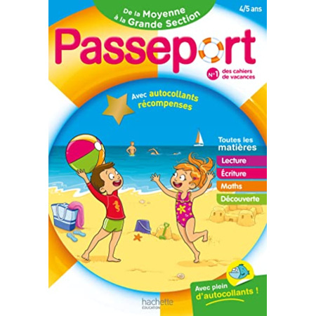 Avis Passeport - De la Moyenne à la Grande Section 4/5 ans - Cahier de vacances 2023 Hachette Éducation 1