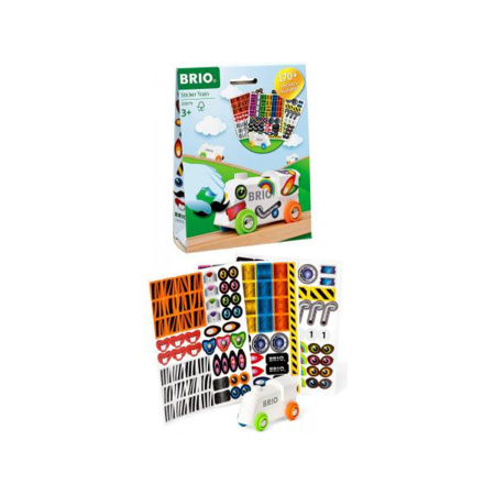 BRIO World Locomotive En Bois à Décorer Avec Stickers - Jouet Créatif Pour Enfants Dès 3 Ans