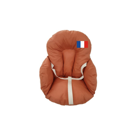 Coussin Chaise Haute Bébé Easy Dort - Coton Enduit - Couleur Paon - Fabriqué En France - Sécurisé