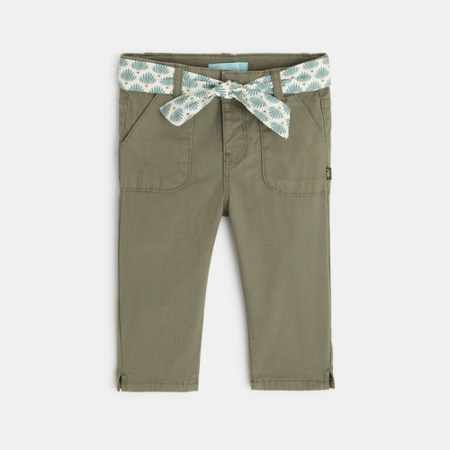 Avis Pantalon toile fantaisie à ceinture OBAÏBI 1