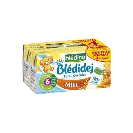 Blédina Blédidej Croissance Biscuité Miel Dès 12 mois - 4x250ml